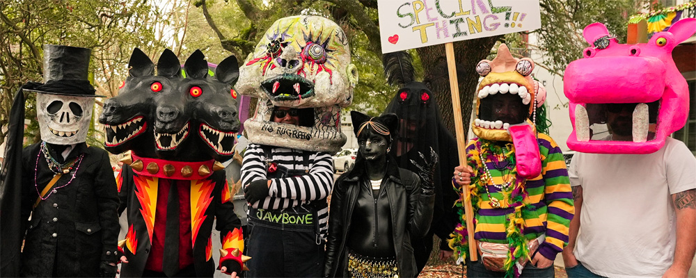 The Cryptique Council on Mardi Gras day, 2024